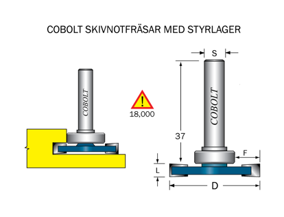 Cobolt Skivnotfräs L=8 / F=8,5 D=36 | toolab.se