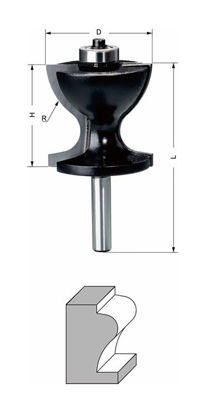 Delver Profilfräs Trappnos 42x41xR28x88 S=8mm