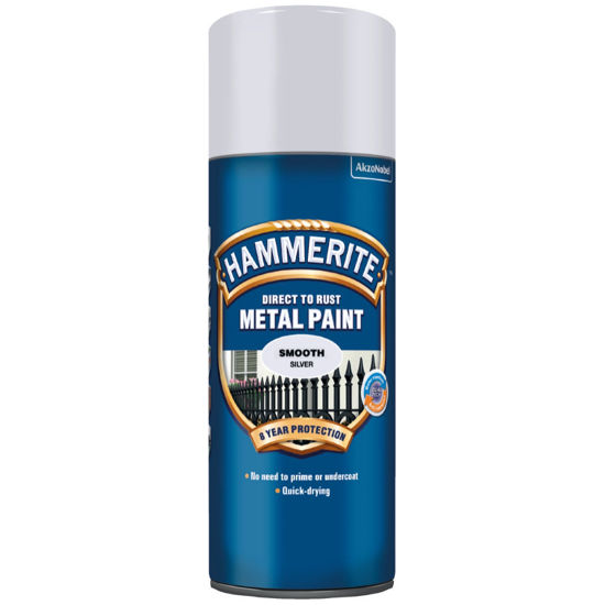 Bild på Hammerite Slätlack 400ML Spray Silver