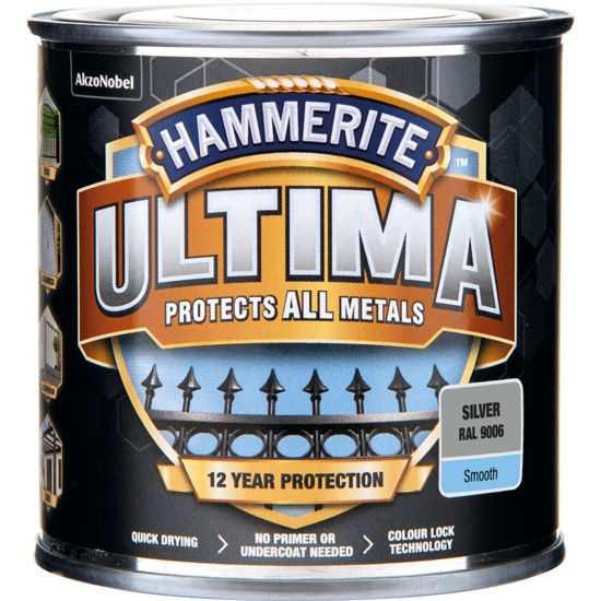 Bild på Hammerite Slätlack Ultima Silver 250ML