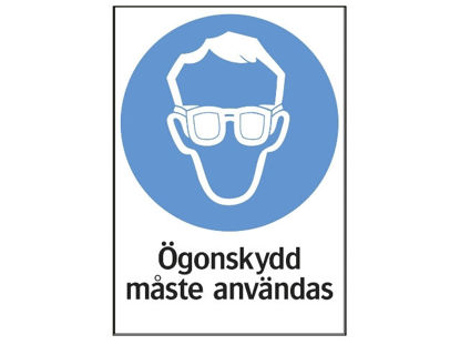 Skylt 35-2614 210X297 MM Ögonskydd måste användas