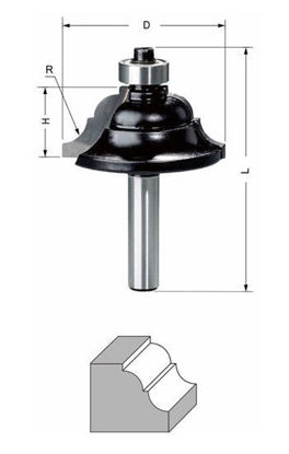 Delver Kantprofilfräs R4.8 35x15.9x57 S=8mm