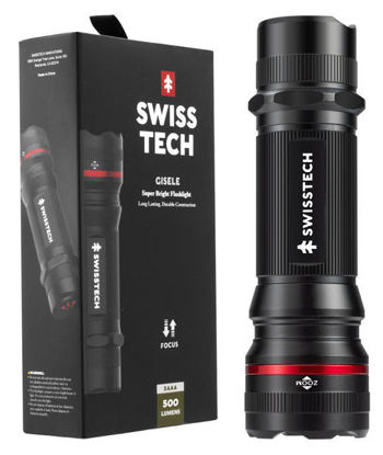 Swisstech Gisele ficklampa med zoom 500 lm AAA