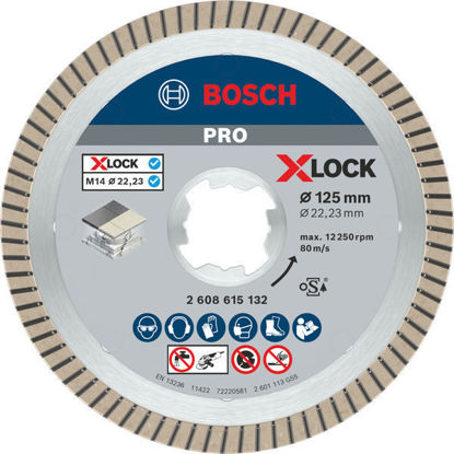 Bosch X-LOCK Kapskiva 125mm Best for Ceramic-T